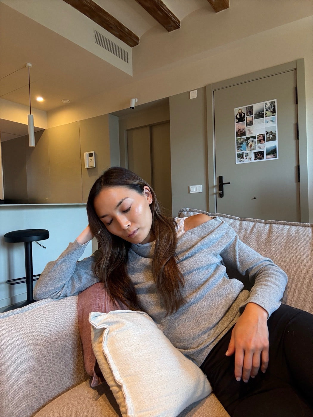 Lina resting on the couch